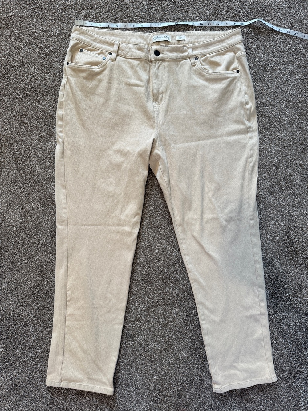 Coldwater Creek High-Rise Straight Leg Knit Denim